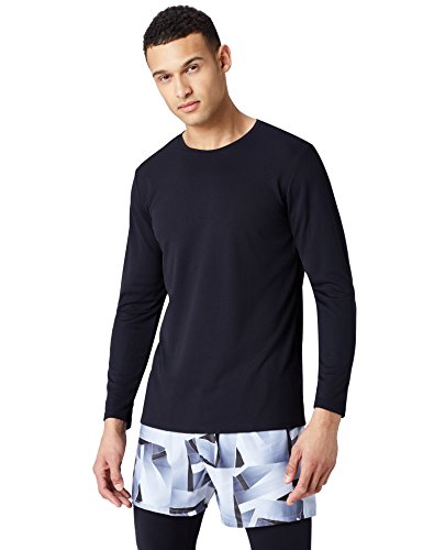 Marca Amazon - find. Camiseta Transpirable Deporte Hombre, Negro (Black), L, Label: L Marca Amazon - find. Camiseta Transpirable Deporte Hombre, Negro (Black), L, Label: L