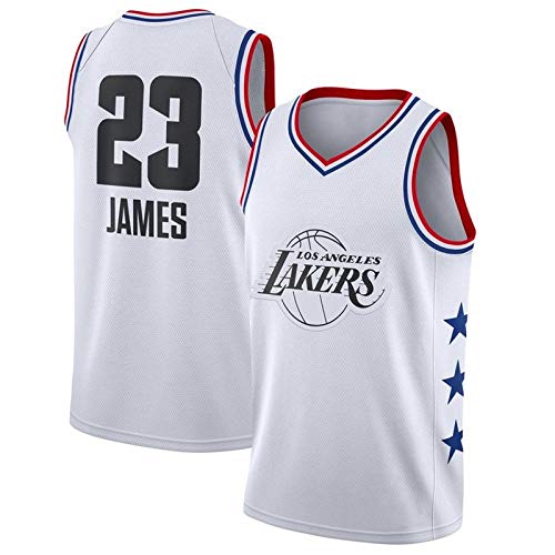 MTBD NBA Lebron James, NO.23 Lakers Retro, Camiseta de Jugador de Básquetbol, Bordado Transpirable y Resistente al Desgaste Camiseta de Fan de Hombres