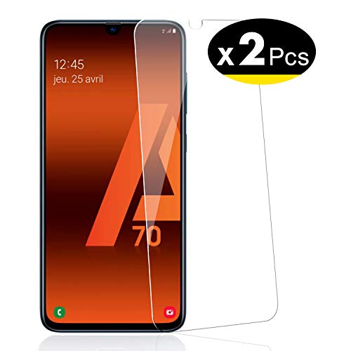 NEW'C 2 Unidades, Protector de Pantalla para Samsung Galaxy A70 Vidrio Cristal Templado