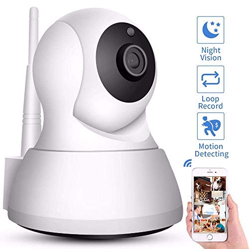 NOSSON Cámaras de vigilancia Tipo Bala, cámara IP de Seguridad para el hogar Wi-Fi 720P Cámara de Red inalámbrica Cámara de vigilancia CCTV