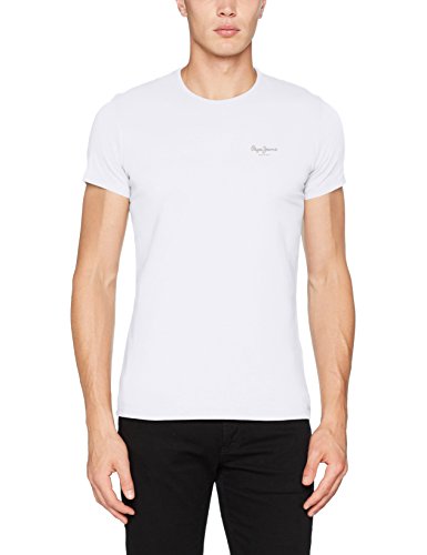 Pepe Jeans Original Basic S/S PM503835 Camiseta, Blanco (White 800), Medium para Hombre