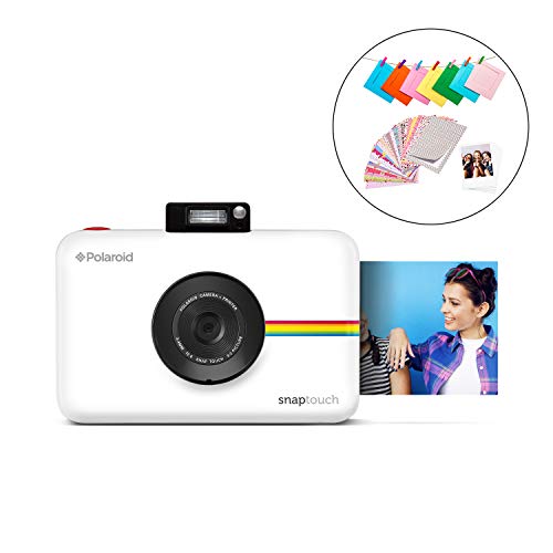 Polaroid Snap Touch 2.0 - Cámara digital portátil instantánea de 13 Mp, Bluetooth, pantalla táctil LCD, tecnología Zink sin tinta y nueva aplicación, copias adhesivas de 5 x 7.6 cm, blanco
