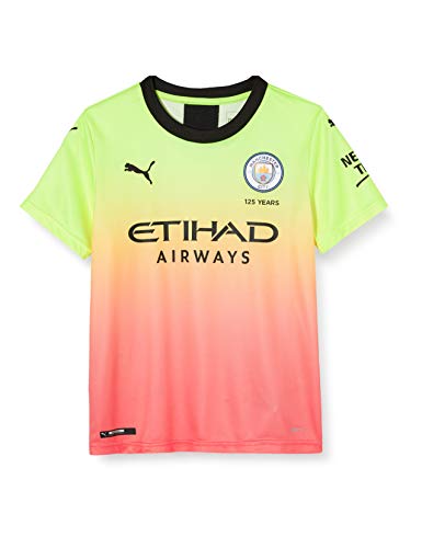 PUMA Manchester City FC Kids Replica Dodge Jersey, Unisex niños, Amarillo (Fizzy Yellow-Georgia Peach), 176 PUMA Manchester City FC Kids Replica Dodge Jersey, Unisex niños, Amarillo (Fizzy Yellow-Georgia Peach), 176