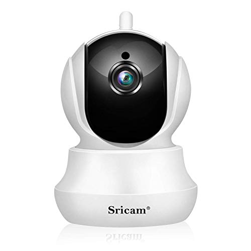 Sricam SP020 Cámara de Vigilancia WiFi, Cámara IP 1080P Wireless Ethernet con Visión Nocturna, Audio Bidireccional, Cámara de Seguridad con Detección de Movimiento Compatible con iOS Android Windows