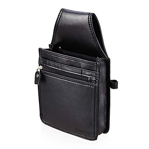 SWISSONA Bolso de Camarero Profesional en óptica de Piel, Negro | Monedero de Camarero, Cartera de Camarero para gastronomía SWISSONA Bolso de Camarero Profesional en óptica de Piel, Negro | Monedero de Camarero, Cartera de Camarero para gastronomía