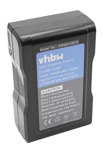 vhbw Li-Ion batería 10400mAh (14.8V) para cámara cámara de Video Sony DSR-250P, DSR-600P, DSR-650P, DSR-652P por BP150w, BP-150w.
