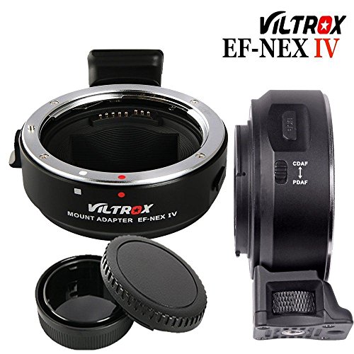 VILTROX EF-NEX IV - Adaptador de enfoque automático para Canon EOS EF EF-S a Sony E-mount cámaras Sony NEX A7RIV A9II A7III A9 A7RIII A7RII A7II A7S A7R A7 A7m2 A7m3