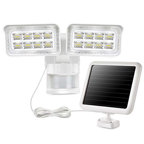 1500LM LED Luz Solar de Seguridad de Sensor de Movimiento con 2 cabezales de luz ajustables, 5000K, Impermeable, Perfecto para el Uso al Aire Libre como Entradas, Patios, Garajes, etc. 1500LM LED Luz Solar de Seguridad de Sensor de Movimiento con 2 cabezales de luz ajustables, 5000K, Impermeable, Perfecto para el Uso al Aire Libre como Entradas, Patios, Garajes, etc.
