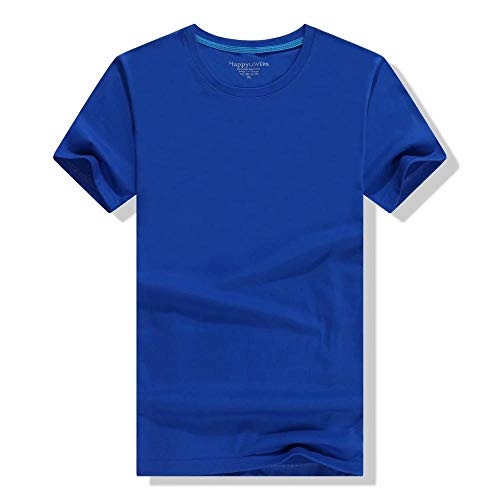 2020 Nueva Camiseta de Verano de Manga Corta Camiseta de algodón Color sólido