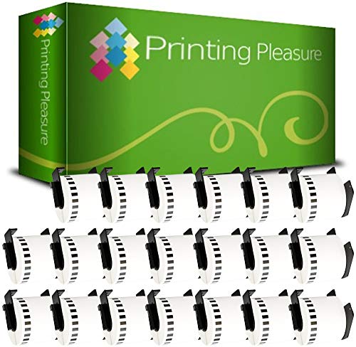 20x Compatible Rollo de Etiquetas DK-22205 62mm x 30.48m Cinta continua de papel blanca para Brother P-Touch QL-500 550 570 700 710W 720NW 800 810W 820NWB 1050 1100 1110NWB, alta capacidad adhesiva 20x Compatible Rollo de Etiquetas DK-22205 62mm x 30.48m Cinta continua de papel blanca para Brother P-Touch QL-500 550 570 700 710W 720NW 800 810W 820NWB 1050 1100 1110NWB, alta capacidad adhesiva
