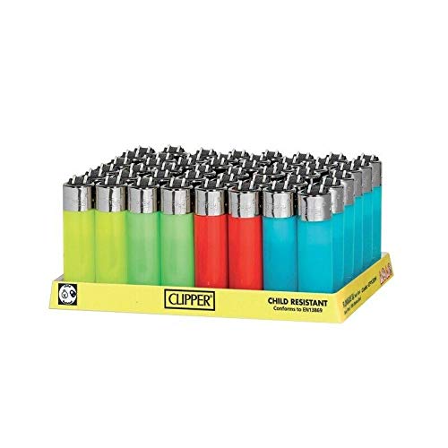 48 Mecheros encendedores Clipper de colores translucidos Pocket 48 Mecheros encendedores Clipper de colores translucidos Pocket