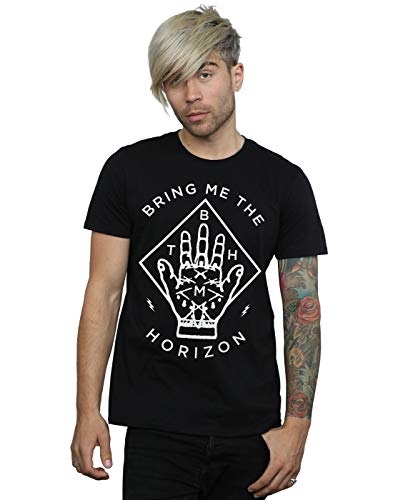Absolute Cult Bring Me The Horizon Hombre Diamond Hand Camiseta Negro Small