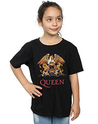 Absolute Cult Queen Niñas Crest Logo Camiseta Negro 9-11 Years