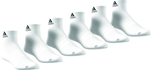 adidas 3S Performance Ankle Half Cushioned 6PP Calcetines, Unisex Adulto, Blanco/Negro, 47/50