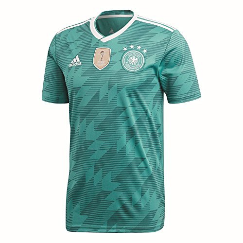 adidas Away Jersey 2018 Camiseta, Alemania, Hombre, Verde/Blanco, L