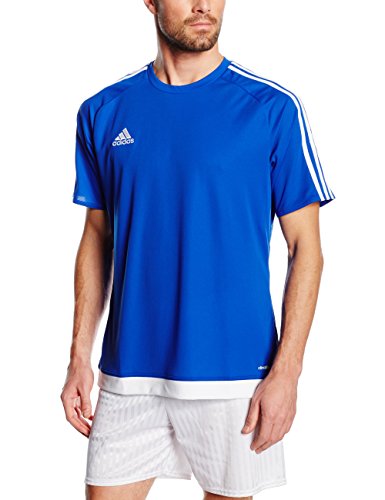 adidas Estro 15 JSY - Camiseta para hombre, color azul marino/blanco, talla M