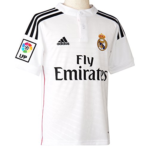 adidas Real Madrid C.F. 2014/2015 Local - Camiseta para niño,  color Blanco, talla 13-14 Años
