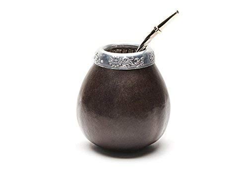 BALIBETOV Nuevo Mate Argentino - Set de Mate de Calabaza Natural Hecho a Mano - con Bombilla (Sorbete) para Yerba Mate (MARRÓN Oscuro) BALIBETOV Nuevo Mate Argentino - Set de Mate de Calabaza Natural Hecho a Mano - con Bombilla (Sorbete) para Yerba Mate (MARRÓN Oscuro)