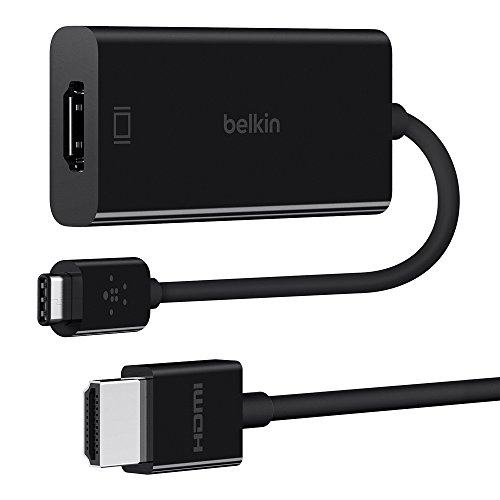 Belkin - Adaptador de USB-C a HDMI + Cable HDMI prémium de 2 m (4K a 60 HZ, 4096 x 2160, certificado), negro