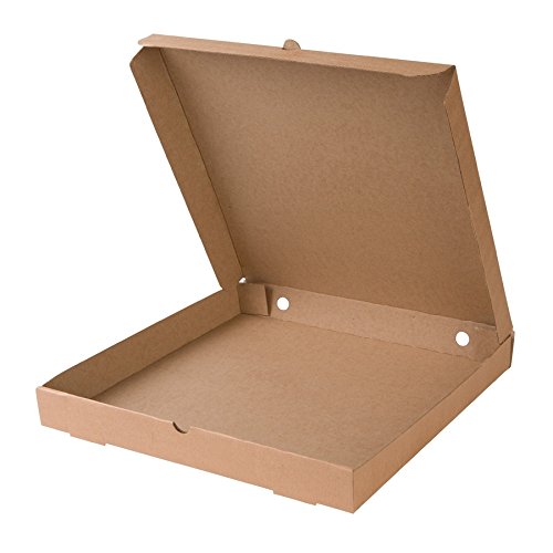 BIOZOYG Caja para Pizza I Pizza Cajas 31x31 cm Pizza cartones 100 Piezas I compostables empaquetado para Pizza Caja Cuadrada doblada, Caja con ventila/Agujeros I 66% cartón Reciclado Color marrón