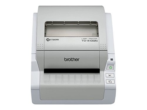 Brother TD-4100N - Impresora de Etiquetas (Térmica Directa, 300 x 300 dpi, 92 Ipm, USB 2.0, Ethernet, 2 MB, 10,2 cm) Gris