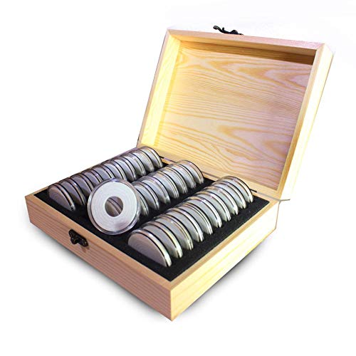 Caja De Almacenamiento De Monedas CÁPsulas Para Monedas(30Unidades) Para ColecciÓN De Monedas De 20/25/30/35/40MM Madera Maciza Marco AcrÍLico Redondo Para Monedas, Portamonedas Con Caja De Almacenam Caja De Almacenamiento De Monedas CÁPsulas Para Monedas(30Unidades) Para ColecciÓN De Monedas De 20/25/30/35/40MM Madera Maciza Marco AcrÍLico Redondo Para Monedas, Portamonedas Con Caja De Almacenam
