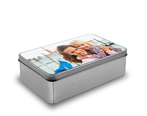 Cajas metálica Personalizada con Fotos y Texto - Forma Rectangular