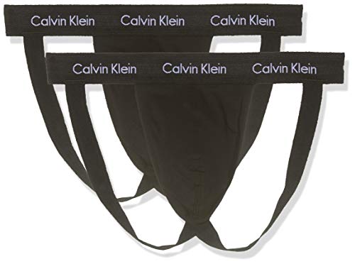 Calvin Klein Jock Strap 2pk Ropa Interior Deportiva, Negro (Black 001), Medium para Hombre
