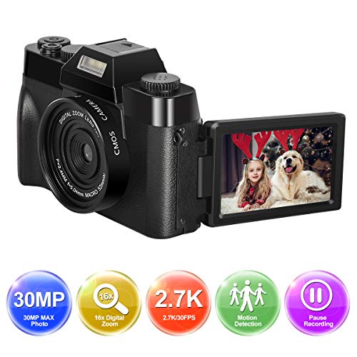 Camara de Fotos Cámara Digital Full HD 1080P 30.0MP Camara Fotos Youtube Pantalla Plegable de 3.0 Pulgadas Zoom Digital 16X con Lente Gran Angular Camara Compacta Camara de Fotos Cámara Digital Full HD 1080P 30.0MP Camara Fotos Youtube Pantalla Plegable de 3.0 Pulgadas Zoom Digital 16X con Lente Gran Angular Camara Compacta