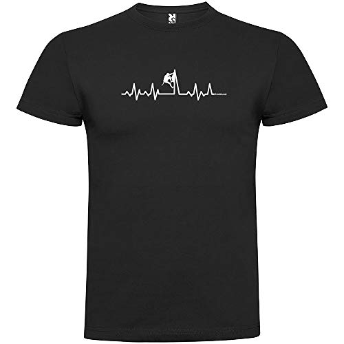 Camiseta Montañismo Climbing Heartbeat Manga Corta Hombre Negro S