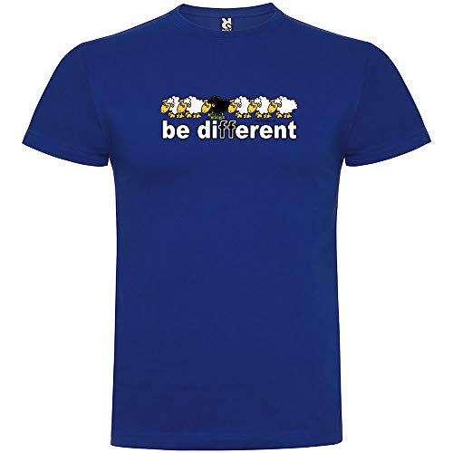 Camiseta Running Be Different Run Manga Corta Hombre Azul Royal M