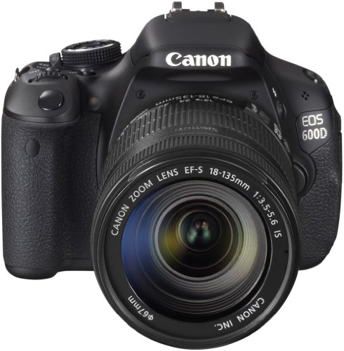 Canon EOS 600D - Cámara réflex Digital de 18 MP (Pantalla articulada de 3", Objetivo(s) 18-135mm f/3,5, procesador Digic 4, estabilizador de Imagen óptico) Negro (Importado)