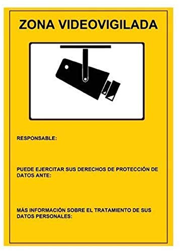 Cartel Zona Videovigilada 30x21 cm. Cartel Zona Videovigilada 30x21 cm.