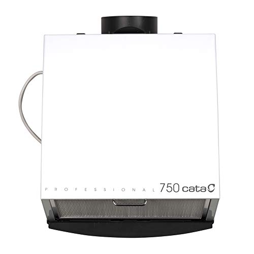 Cata Cocina silencioso | Modelo 750 | Ventilador Extractores de Aire | Color Blanco, 105 W, 49 Decibelios, Estructura de Metal