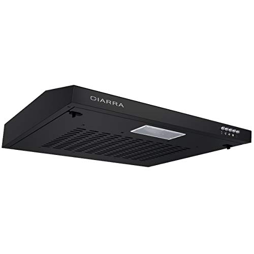 CIARRA CBCB6903 Campana Extractora Decorativa 60cm 220 m³/h - 3 Velocidades de Extracción - Evacuación al Exterior y Recirculación Interna por Filtro de Carbón CBCF001 - Acero Inoxidable Negro CIARRA CBCB6903 Campana Extractora Decorativa 60cm 220 m³/h - 3 Velocidades de Extracción - Evacuación al Exterior y Recirculación Interna por Filtro de Carbón CBCF001 - Acero Inoxidable Negro