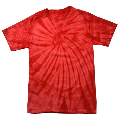 Colortone - Camiseta de Manga Corta psicodélica Unisex Modelo Spider Niños Niñas - Moda/Tendencia/Hippie (Mediana (M)) (Rojo)
