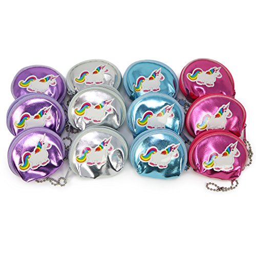 com-four® Monedero pequeño 12x con Adhesivo de Unicornio, Monedero en Rosa, Morado, Azul y Plata, 6,5 x 6 cm (12 Piezas - Unicornio) com-four® Monedero pequeño 12x con Adhesivo de Unicornio, Monedero en Rosa, Morado, Azul y Plata, 6,5 x 6 cm (12 Piezas - Unicornio)