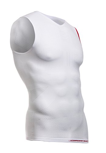 COMPRESSPORT - Camiseta de compresión para Hombre, Talla XS (Talla del Fabricante : T0), Color Blanco