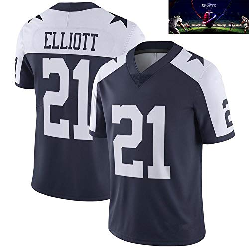 CSHASHA Ezequiel Elliott # 21 Rugby Hombres del Jersey -Golf Dallas Cowboys - Cortocircuito del Bordado SleeveSport Jerseys Camiseta De Fútbol C-M