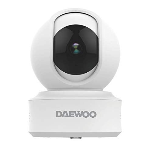 Daewoo - Cámara interior IP501, Full HD 1080P, sistema de audio bidireccional, motorizada, detección de movimiento, color blanco