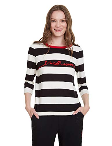 Desigual T-Shirt Matilde Camiseta, Negro (Negro 2000), L para Mujer