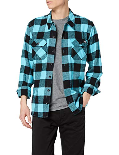 Dickies Sacramento Camisa Manga Larga, Azul (Océano OC), X-Large (Talla del Fabricante: XLrge) para Hombre