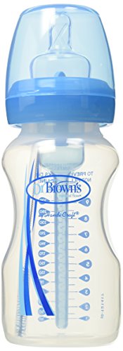 Dr. Brown's Options - Biberón de boca ancha, 270 ml, color azul