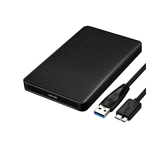 EasyULT Caja Externo para Disco Duro de 2.5" con Cable USB 3.0, Externo Carcasa para Disco Duro Soporte UASP SATA III HDD SSD de 2.5"-Negro EasyULT Caja Externo para Disco Duro de 2.5" con Cable USB 3.0, Externo Carcasa para Disco Duro Soporte UASP SATA III HDD SSD de 2.5"-Negro