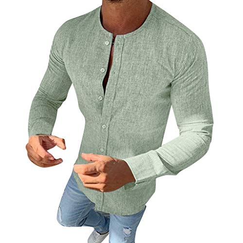 Explosión Otoño Moda Color Sólido El Botón Cuello Redondo Mezcla De Algodón Hombre Manga Larga Camisa Ocio Cárdigans Hombre Tops Camisetas A orillas del mar Al Aire Libre Hombre Ropa MEIbax Explosión Otoño Moda Color Sólido El Botón Cuello Redondo Mezcla De Algodón Hombre Manga Larga Camisa Ocio Cárdigans Hombre Tops Camisetas A orillas del mar Al Aire Libre Hombre Ropa MEIbax