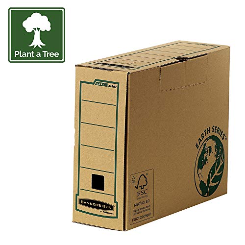 Fellowes 4470201 R-Kive Earth - Archivador con cierre de lengüeta (cartón reciclado con certificación FSC, tamaño A4), paco de 20 unidades