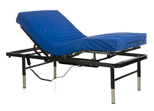 Ferlex - Cama articulada eléctrica geriátrica hospitalaria con Patas Regulables | Colchón Sanitario viscoelástico (90x190) Ferlex - Cama articulada eléctrica geriátrica hospitalaria con Patas Regulables | Colchón Sanitario viscoelástico (90x190)