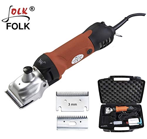 Folk Esquiladora Profesional Modelo FL8 500W Esquiladora Trasquilar peladora - Garantía 2 años, Servicio técnico y Recambios, Perros, mulos, Burro, Caballo (C - + 1 Cuchilla y Peine Extra 3 mm) Folk Esquiladora Profesional Modelo FL8 500W Esquiladora Trasquilar peladora - Garantía 2 años, Servicio técnico y Recambios, Perros, mulos, Burro, Caballo (C - + 1 Cuchilla y Peine Extra 3 mm)