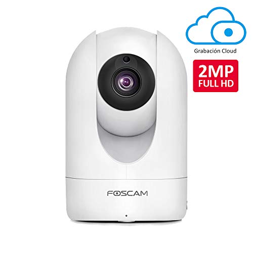 Foscam R2M 2MP Cámara IP WiFi, Seguridad, AI Detección Humana, Visión Nocturna, Compatible con Alexa, (P2P, 1080p, ONVIF)