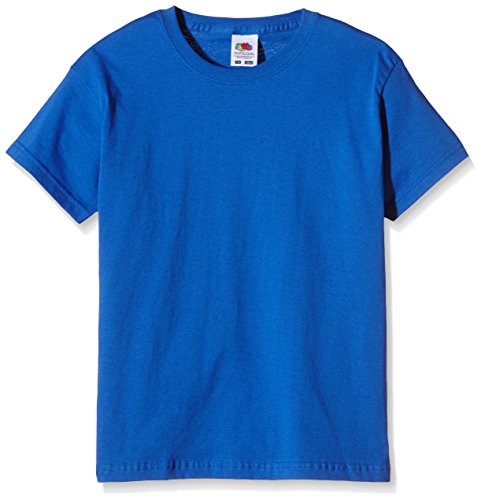 Fruit of the Loom SS132B, Camiseta para Niños, Azul (Royal Blue), 7-8 años (Talla del fabricante 128)